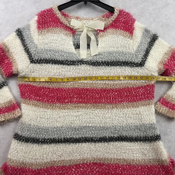 Lane Bryant Sweater Womens Sz 22/24 Stiped Multicolor Pullover Long Sleeve Tie - Picture 5 of 15